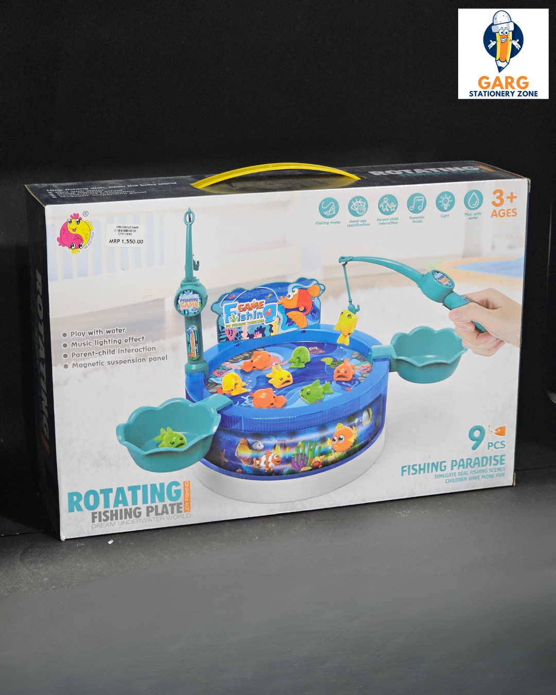 Rotating Fishing Plate Game For Kids