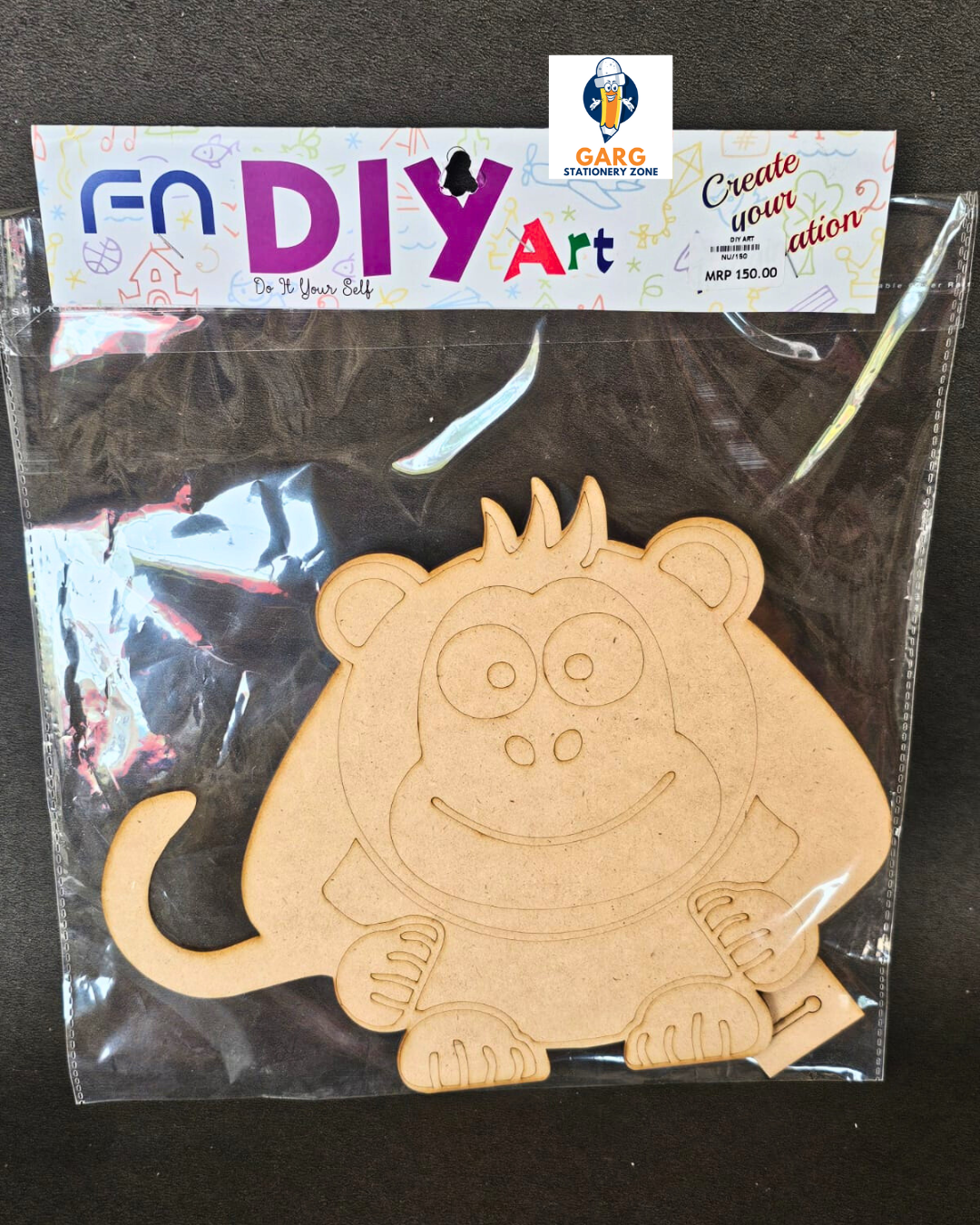 DIY Coloring Art For Girls and Boys - Monkey Design