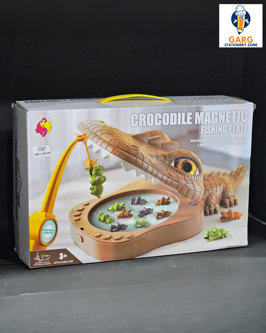 Rotating Fishing Plate Game - Crocodile Design