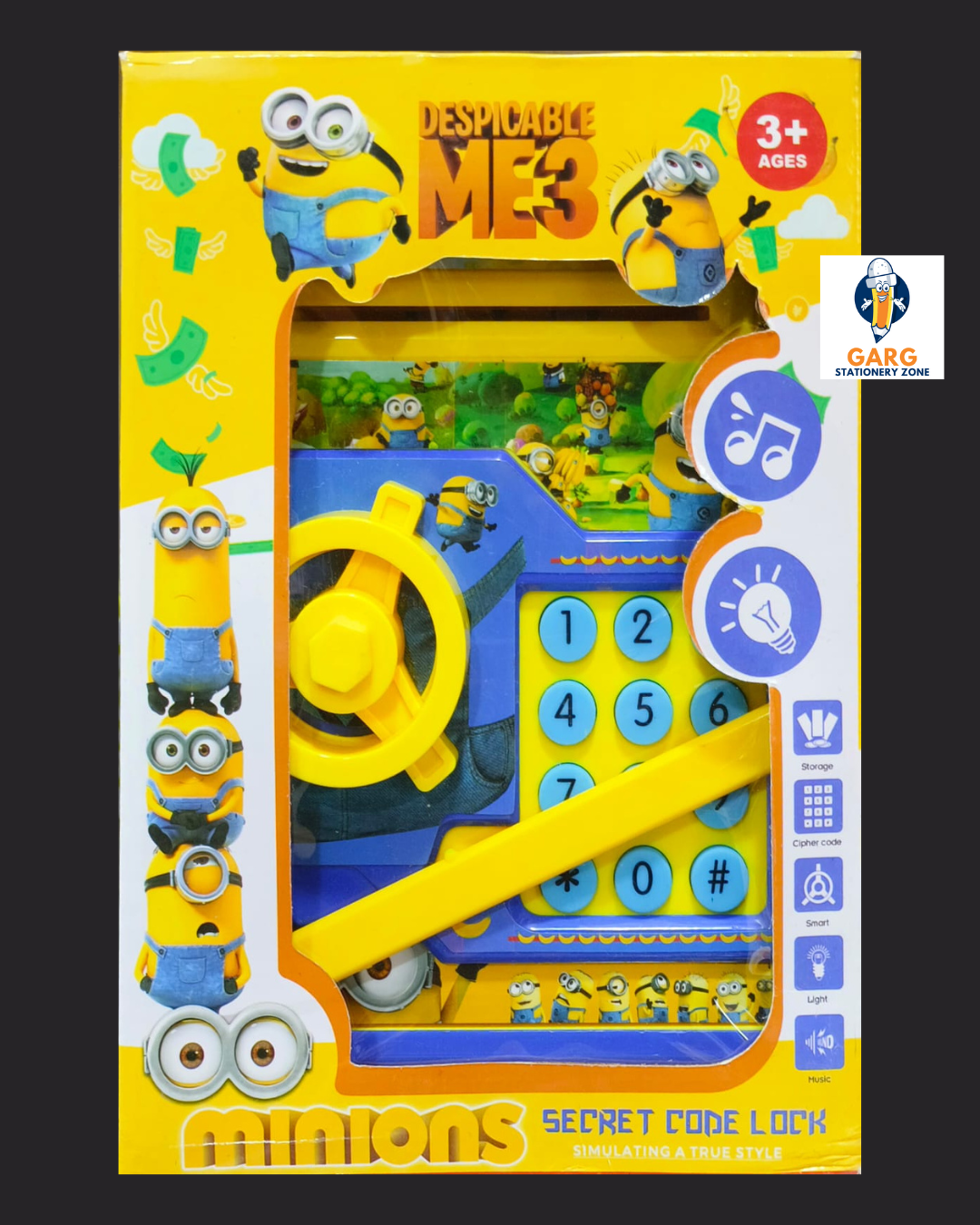 Despicable Me Minions Secret Code Lock Piggy Bank