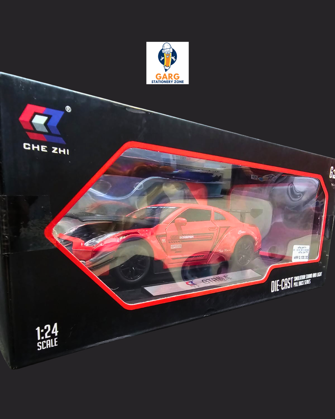 Che Zhi Red Diecast Supercar Scale Model