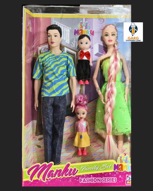 Manku Fashion Series Family Doll Set - 4 Dolls