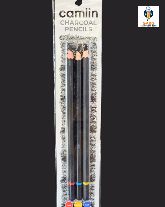 Camlin Charcoal Pencils - Hard, Medium, Soft